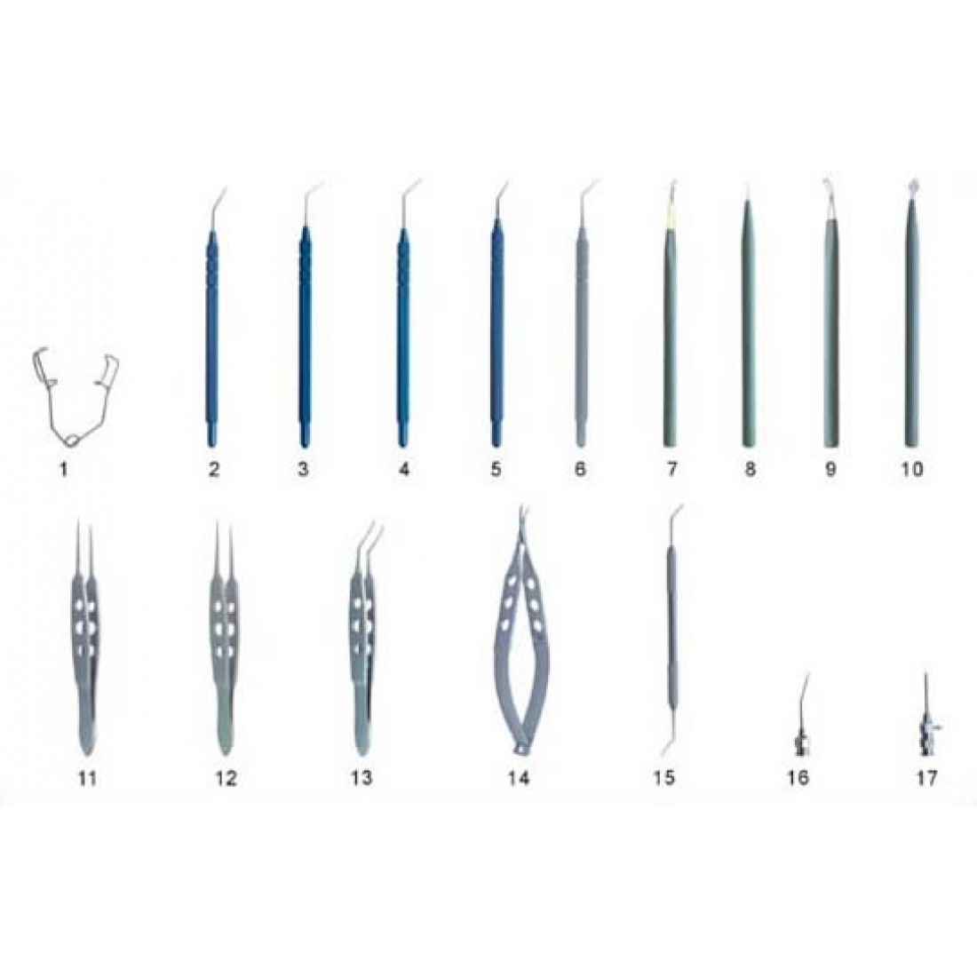 Phacoemulsification surgery instrument set